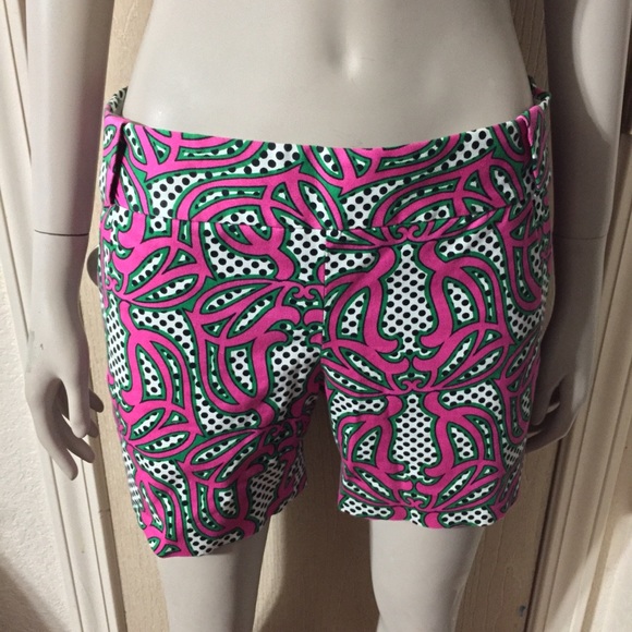 💐🆕J. Crew Pink Green Paisley Polka Dot Shorts💐 - Picture 2 of 4